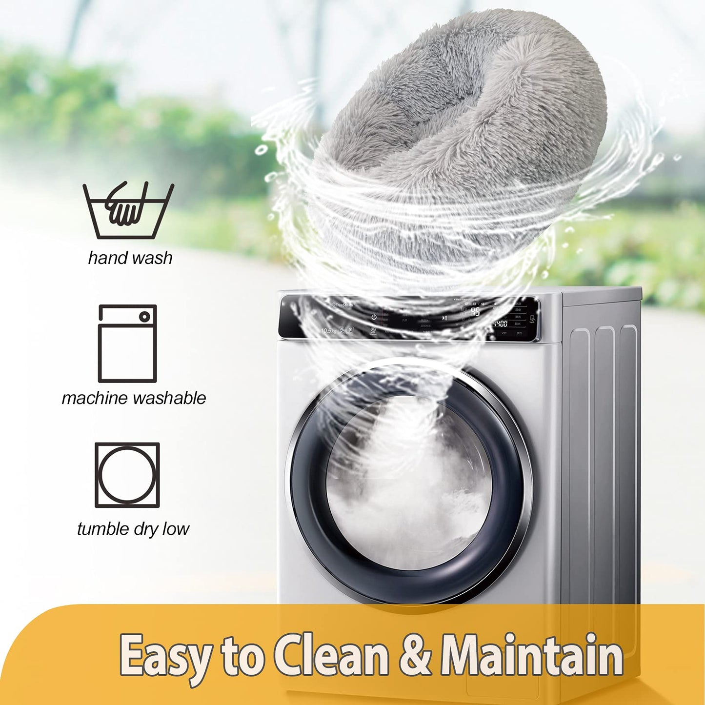 PetxDog Plush Donut Bed – Self-Warming & Calming for Pets