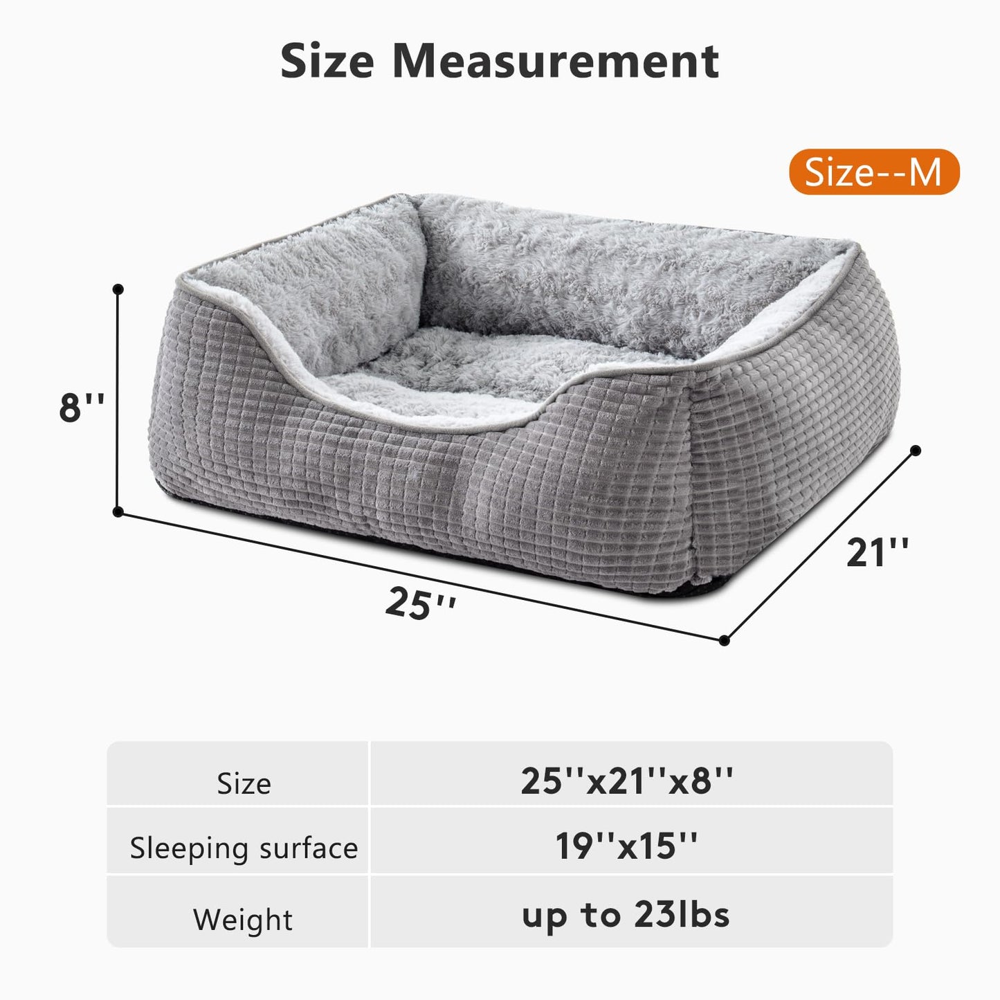 PetxDog Raised Edge Dog Bed – Washable & Orthopedic