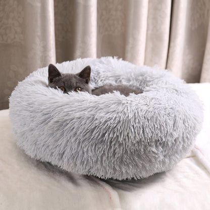 PetxDog Plush Donut Bed – Self-Warming & Calming for Pets