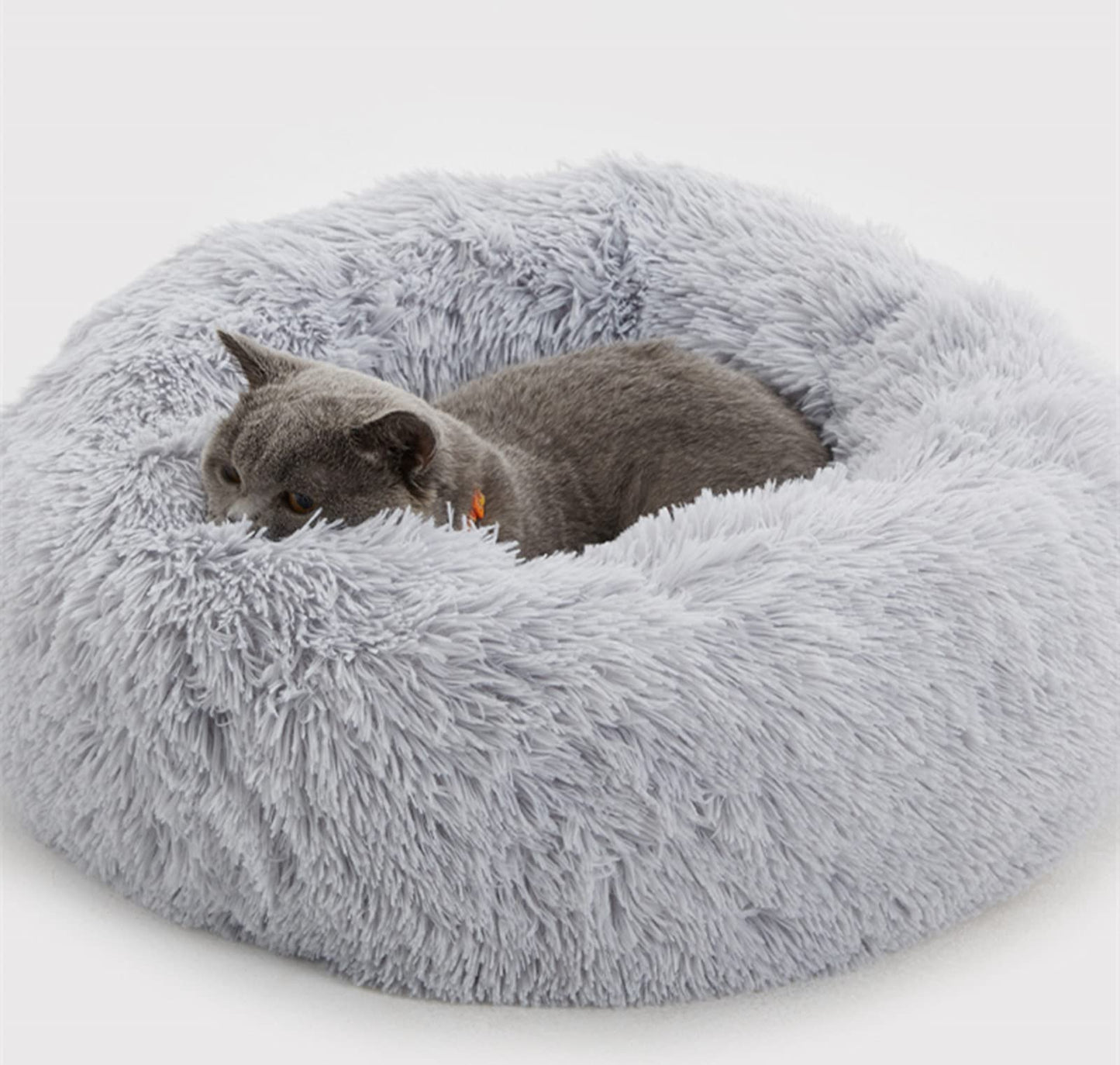 PetxDog Plush Donut Bed – Self-Warming & Calming for Pets