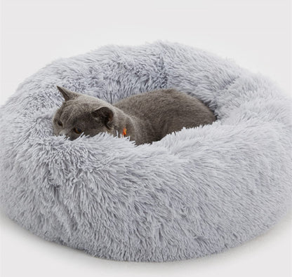 PetxDog Plush Donut Bed – Self-Warming & Calming for Pets