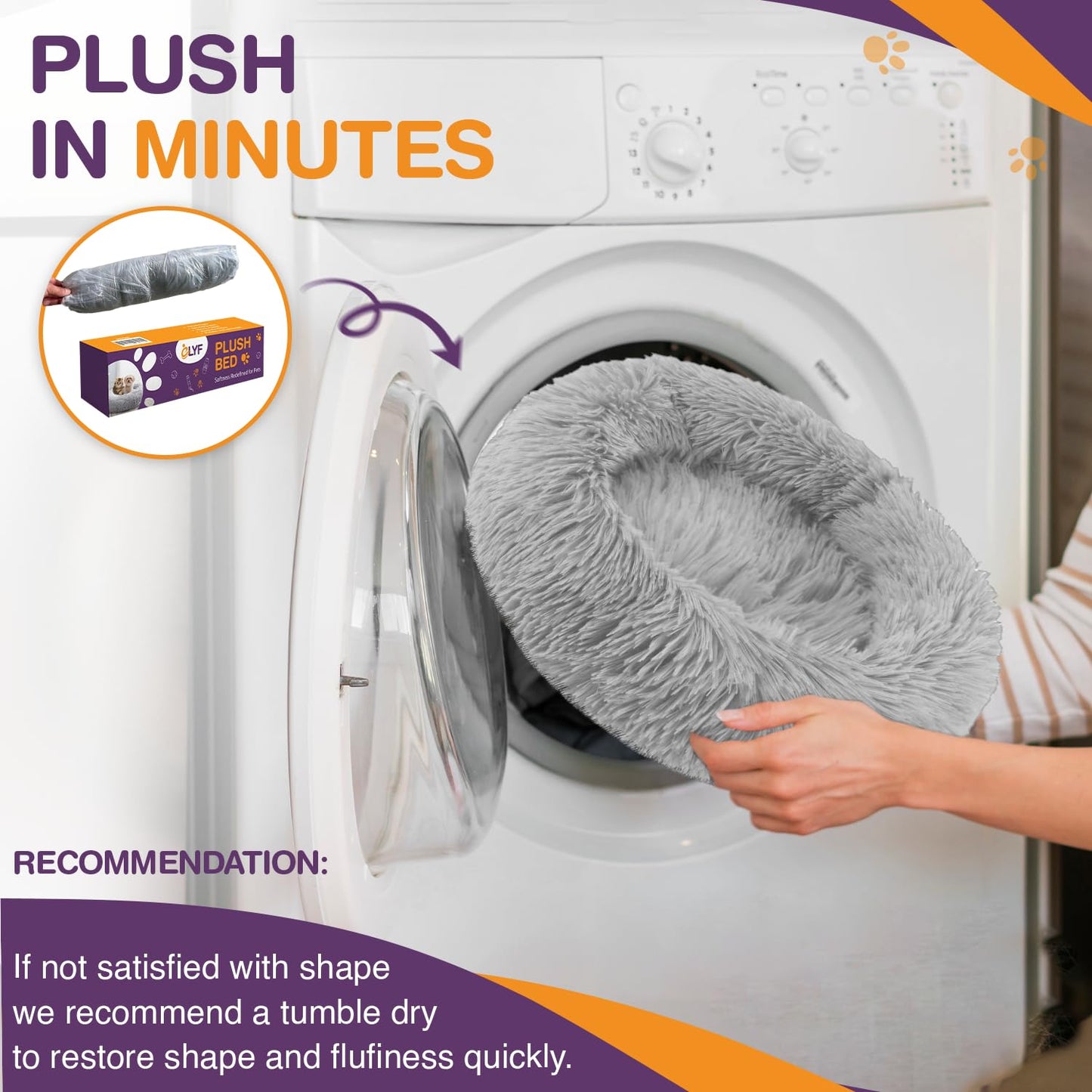 PetxDog Donut Bed for Cats & Dogs – Soft, Calming & Anti-Slip