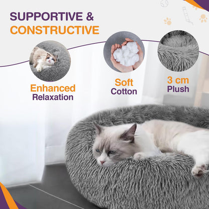 PetxDog Donut Bed for Cats & Dogs – Soft, Calming & Anti-Slip