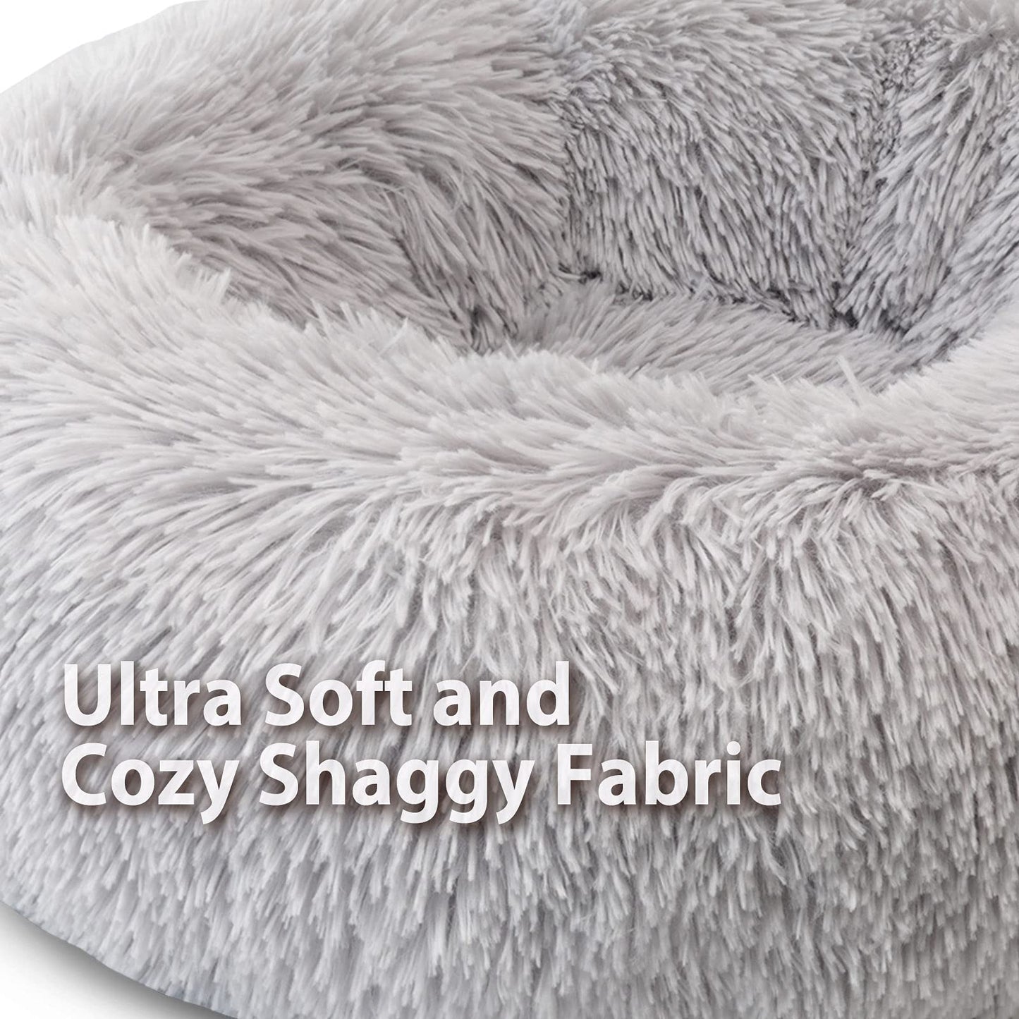 PetxDog Plush Donut Bed – Self-Warming & Calming for Pets