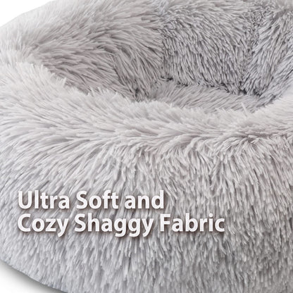PetxDog Plush Donut Bed – Self-Warming & Calming for Pets