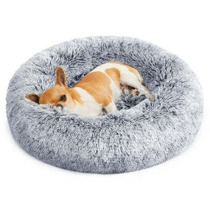 PetxDog Plush Donut Bed for Dogs & Cats – Washable & Calming