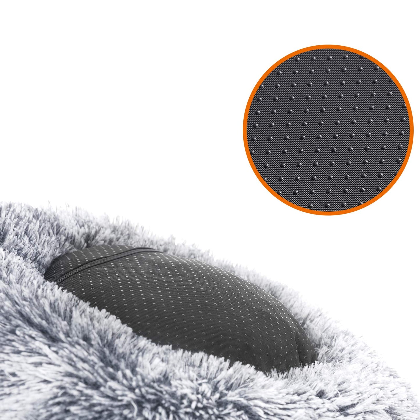 PetxDog Plush Donut Bed for Dogs & Cats – Washable & Calming